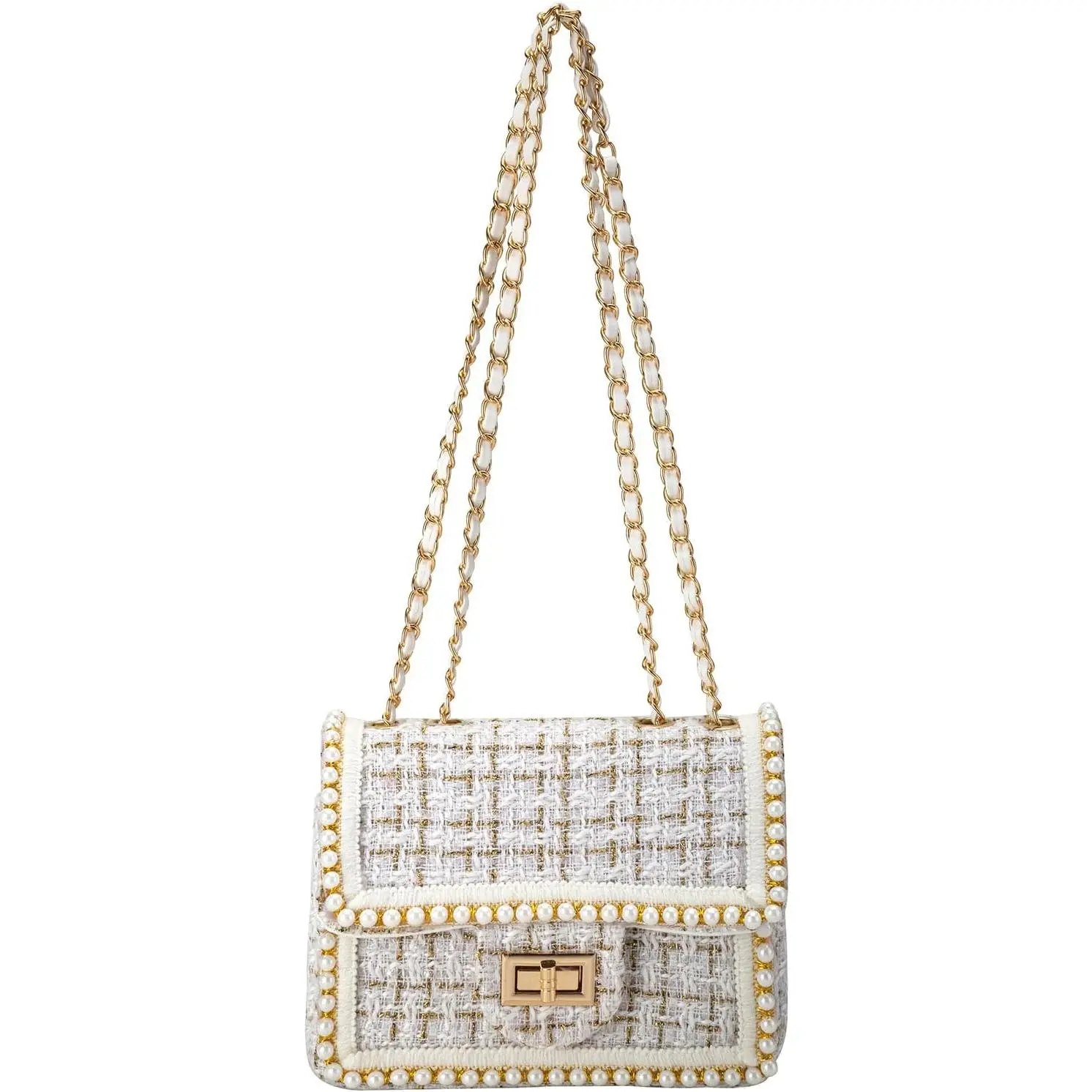 Crossbody Bag Clutch for Women Small Handbag  Tweed  Chain Purse Evening Satchel  Bag Cross