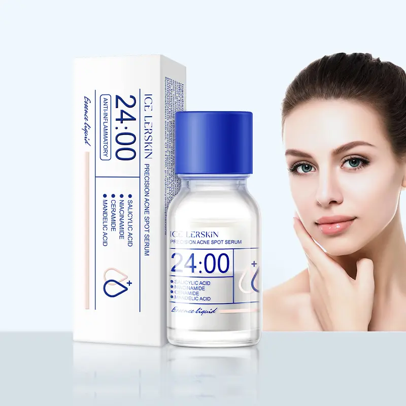 [ICE LERSKIN] 10ml acne removing essence+20 cotton swabs, effectively targeting acne and blackheads, promoting smooth and clear skin, suitable for acne prone skin balibody darktan