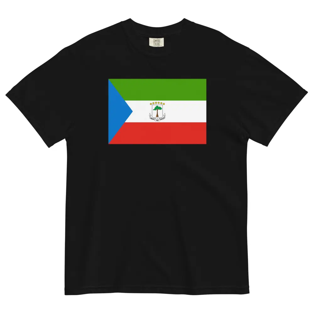 Equatorial Guinea Flag T-Shirt | Unisex Premium Heavyweight Tee | National Emblem & Patriotic Apparel