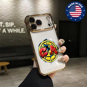 Club América Graffiti-Style Aesthetic Design Pattern Casing For iphone 17 16 15 14 13 12 Samsung 22 23 24 25 Plus Pro Max Ultra Flaunt Mobile Phone Case Soft Silicon TPU anti-drop Drop Protection Shockproof Protector Vintage unique Fashion