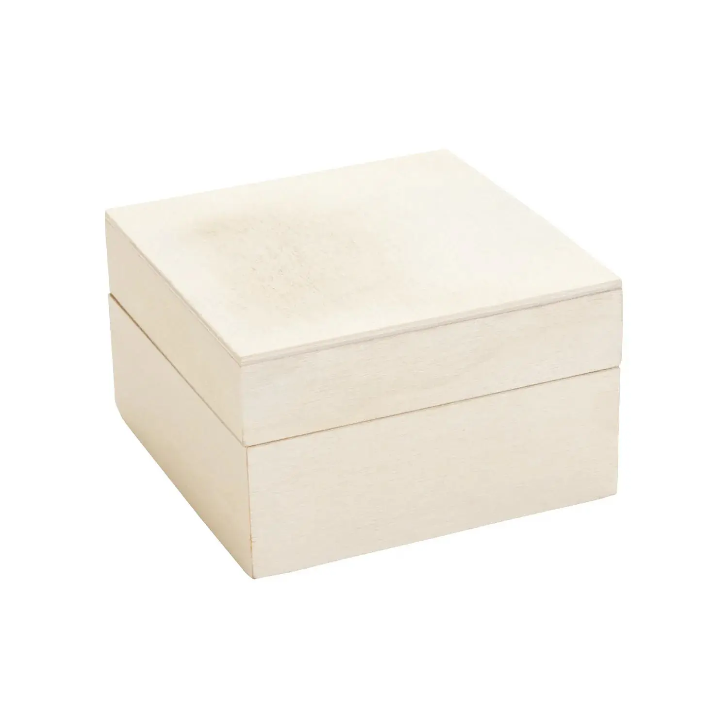 Fun Express 3" x 3" x 2" DIY Unfinished Plain Wooden Trinket Boxes - Makes 12