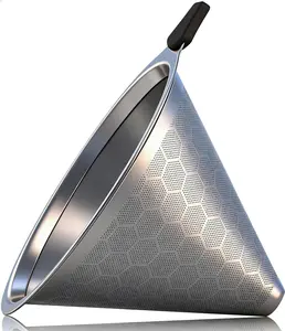 Pour over Coffee Filter Compatible with Chemex 6/8/10 Cups & Hario V60 02 03, Reusable Stainless Steel Metal Cone Slow Drip Coffee Filter, Coffees Pour over Dripper Filters GLMMIR