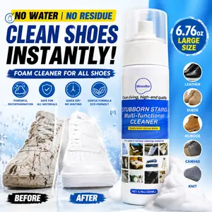 Deep Clean Shoe Foam Cleaner 6.76oz – Quick Dry Sneaker Cleaning Solution for Leather, Nubuck, Suede & Casual Shoes, Restore Shoes in Minutes