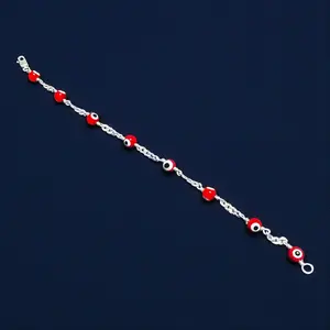 Handmade 925 Sterling Silver Red Evil Eye Bracelet – 6mm Beads (7" / 7.5" / 8")