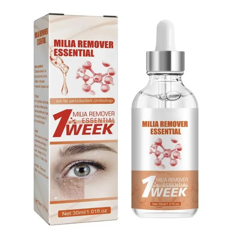 Milia Remover Treatment Serum, 30 ml - Helps Fade Milia Buildup with Natural Essence & Glycerol to Hydrate, Nourish & Smooth Skin - Alcohol-Free Eye Skincare, Moisture, Serums & Essences