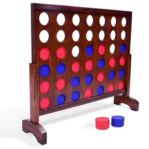 GoSports 3 ft Wide Giant 4-in-a-Row Game - Dark Wood