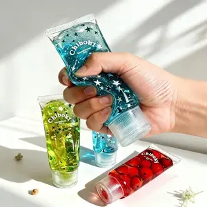 Glitter Green Clover Squeeze Toy Stress Relief Toothpaste Shaped Squishy Toy for Kids and Adults