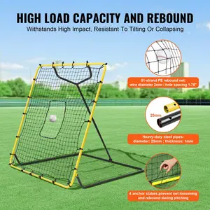 VEVOR Baseball And Softball Rebounder Net 4x4.5 Ft PitchBack Adjustable Angles