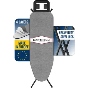 Bartnelli Smart Hanger Tabletop Ironing Board | Designed and Made in Europe with New Patent EZ Glide Technolgy, & Park Zone, European Quality and Innovation