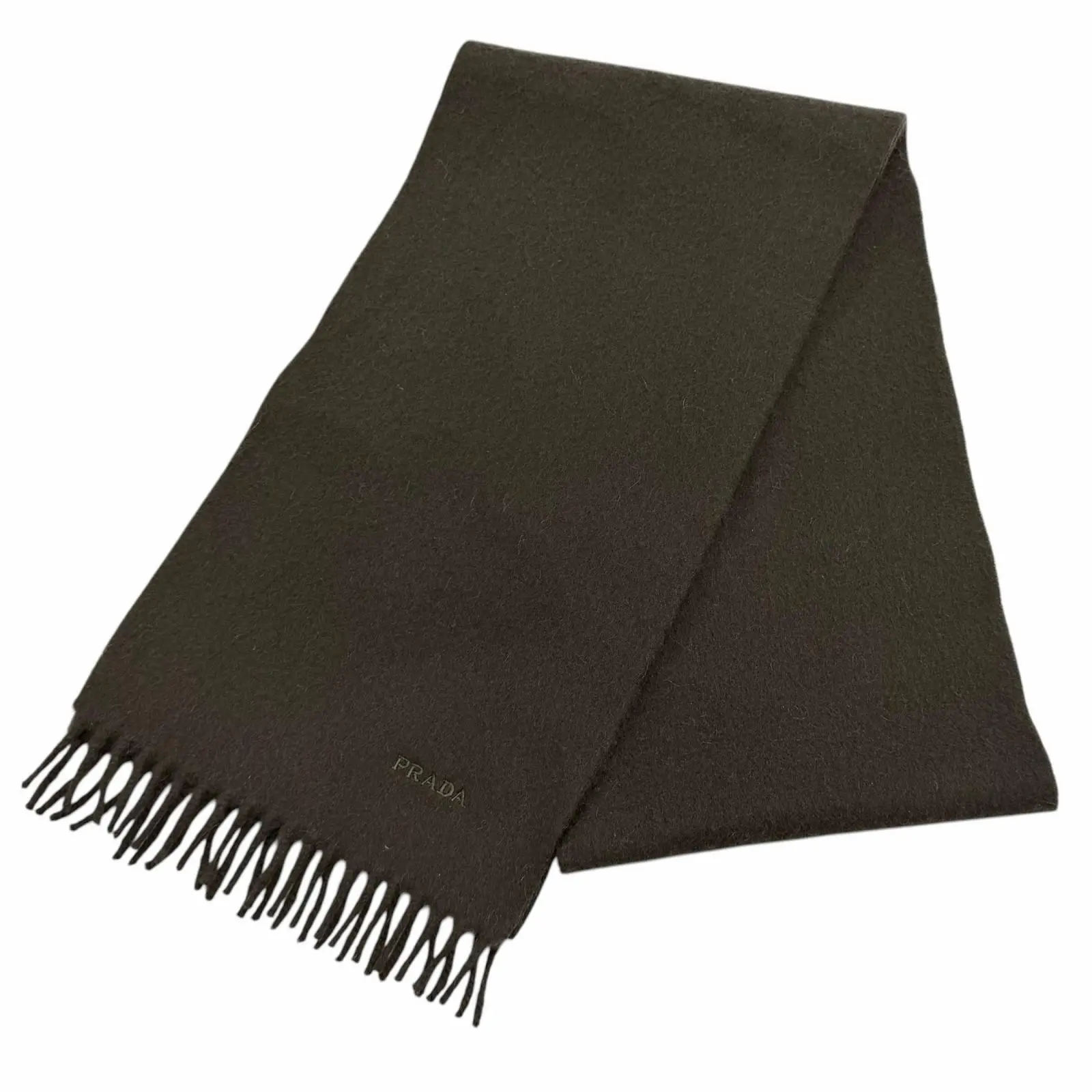 Pre-owned PRADA Cashmere Small Leather Goods Wool Scarf