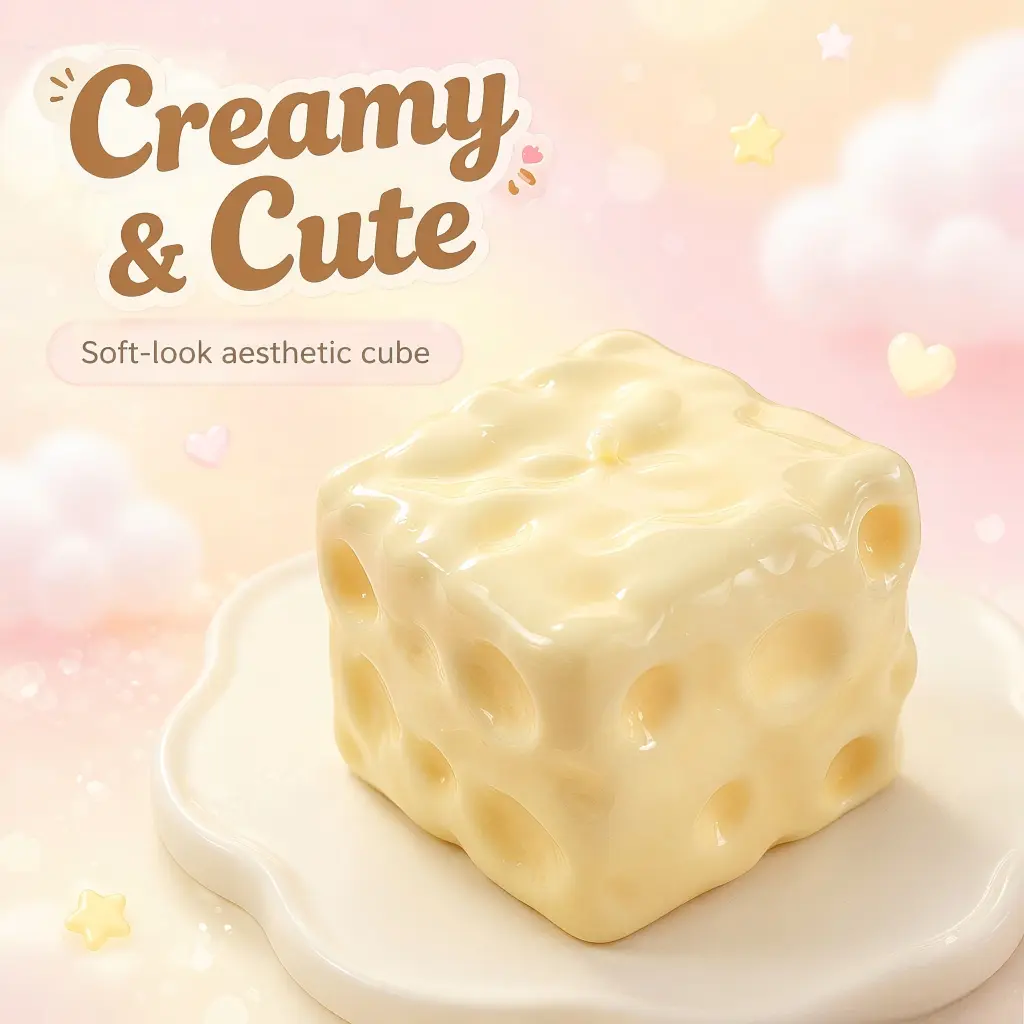 Moldable Vaseline Filled Cheese Soft Ball TPR Squeeze Stress Relief Toy DIY Sensory Fidget Toy For Teens Adults Daily Anxiety Relief