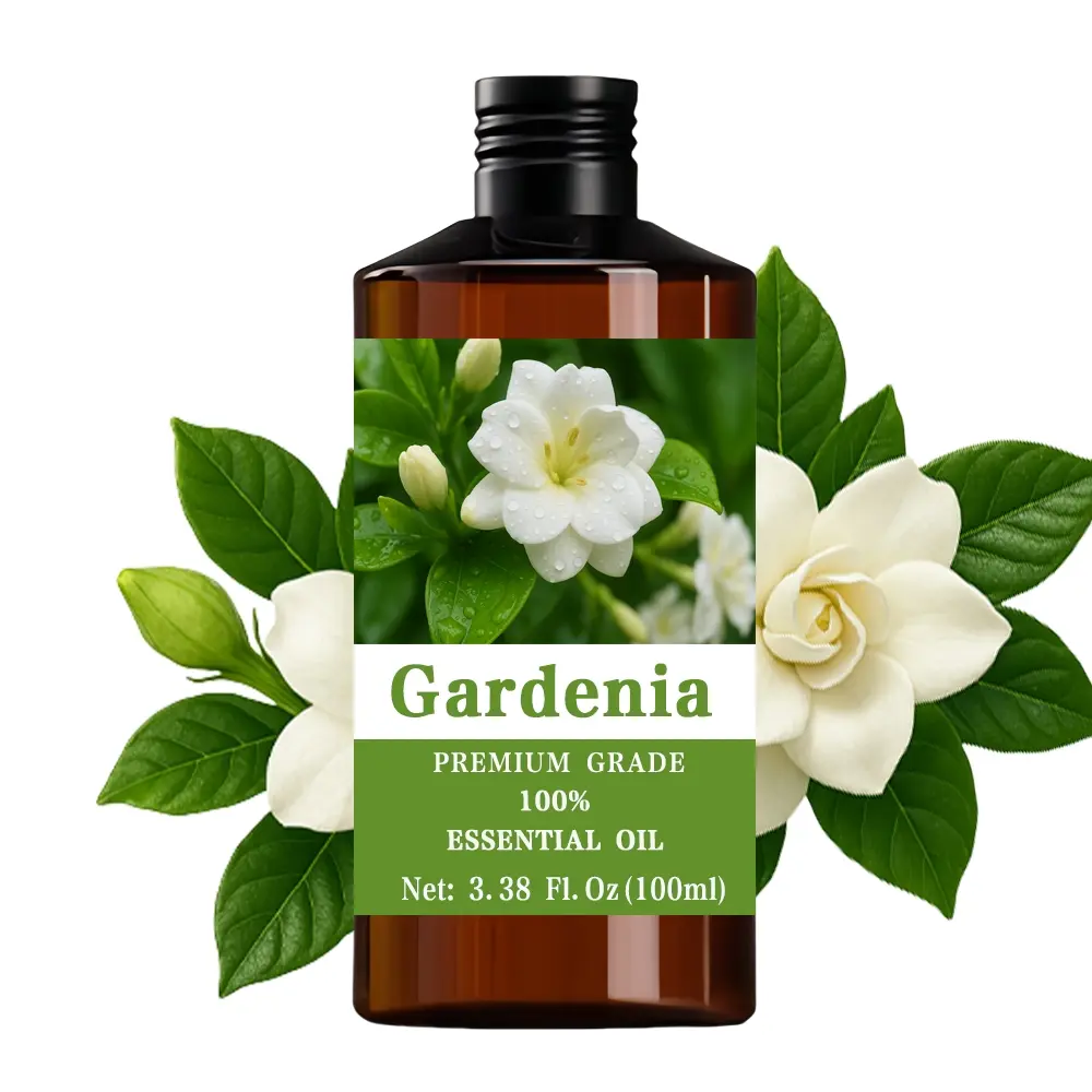 Gardenia Essential Oil 100ML/3.38oz, 100% Pure Care Grade, Hair, Skin & Body Care, Body Firming Oil, Fragranced Body Oil, Body Oil Scented, Massage, Diffuser Humidifier, Natural Scent, Long-Lasting Moisturizing, Hydrating, Moisture