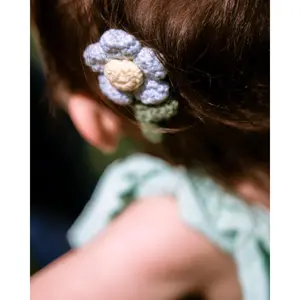 Crochet Trim Snap Hair Clips, Hair barrettes for kids