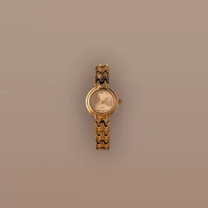 Wavy Link Timepiece by Caitlyn Minimalist - Slim 18K Gold Plated Watch for Women - Vintage Jewelry - Gift for Mom