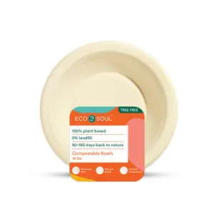 Plant-Based Compostable Bowls | 16 Oz