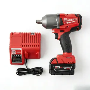 Milwaukee M18 FMTIWF12 18V Lithium-Ion 1/2-Inch Mid-Torque Impact Wrench 900Nm Torque 6.0Ah Battery Kit for M22 Bolts 152mm Compact