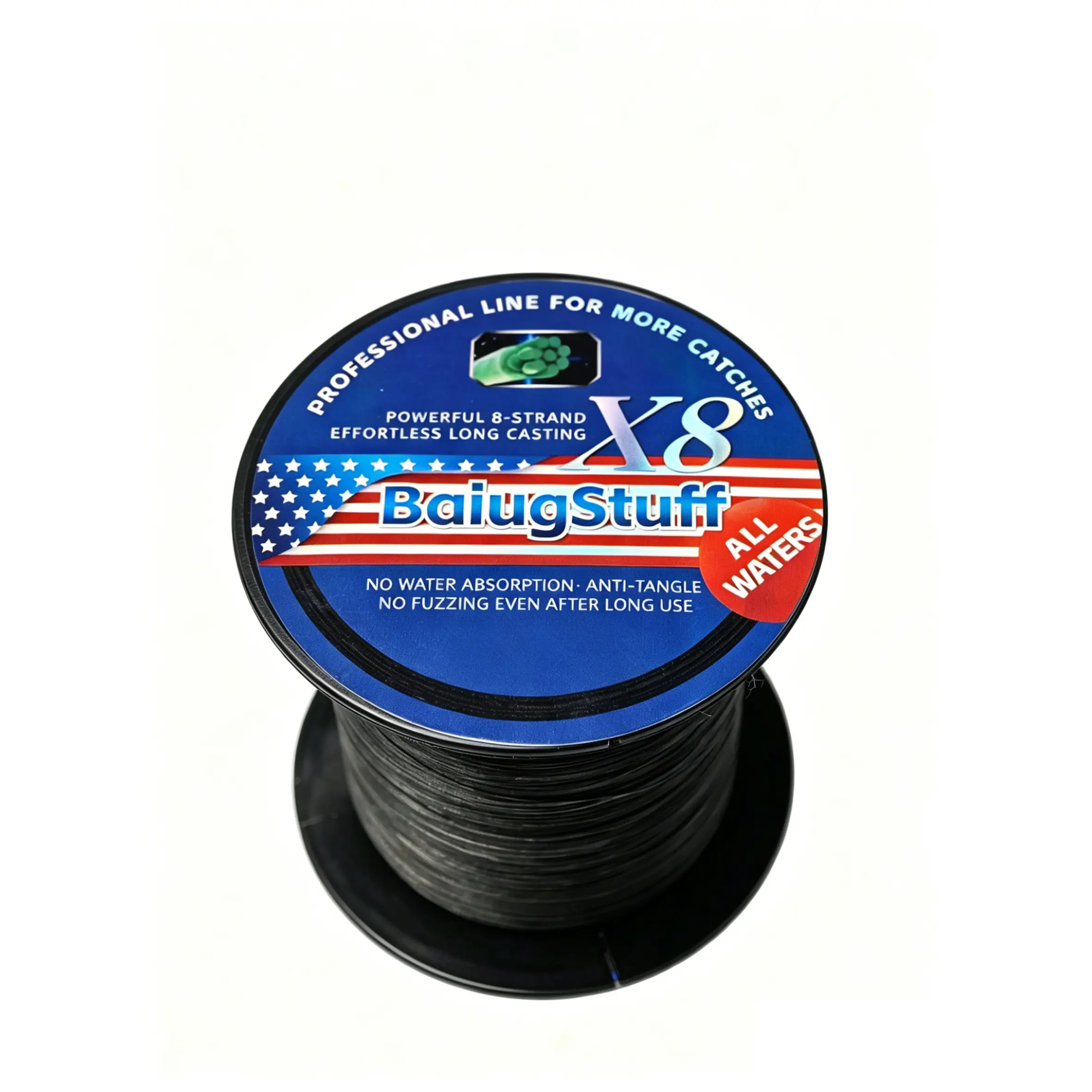 8-Strand Durable Braided Superline Fishing Line, 1000M Ultra-Strong No-Stretch Line with Smooth Casting, Essential Saltwater Fishing Setup for Anglers