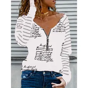 Women's T-shirt with a half-cloud print