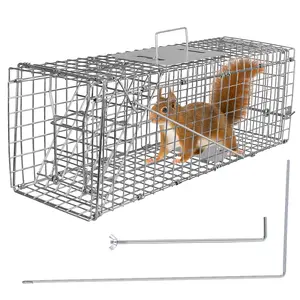Humane Cat and Small Animal Trap - Easy-Release Collapsible Cage for Safe Rodent Catching