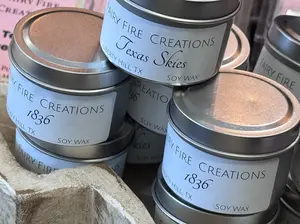 Fairy Fire Creations Compact Scented Candle Tin - Home Decor Decoration Accessory for Cozy Home Settings