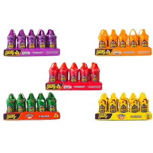 Lucas Muecas Sandia Cherry, Chamoy, Mango, Tamarindo, & Watermelon Flavored Hard Caramel Lollipops with Tangy Mildly Spicy Chili Powder - Refreshing Sweet Treat