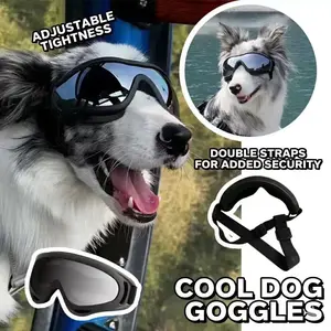 Dog Goggles for Dogs - Adjustable Dual-Strap, Light, Windproof, UV-Protective Pet Eyewear for Small & Large Breeds, Adventure Gear