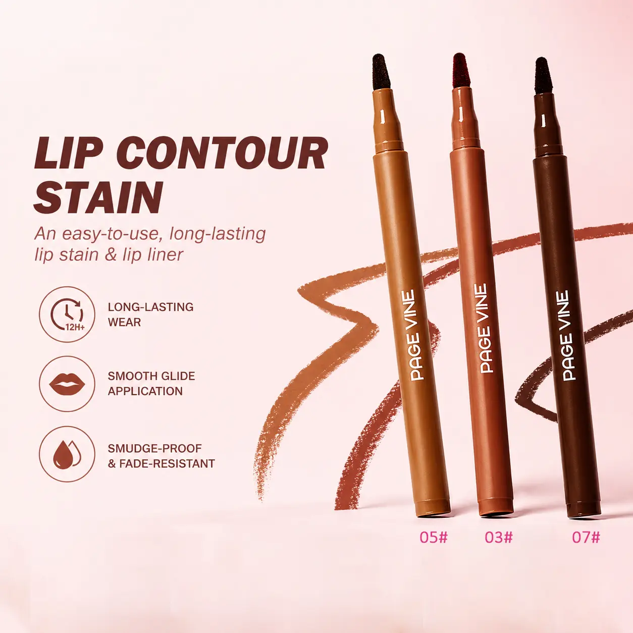 Velvet Lip Contour Stain | 12-hour wear, transfer-proof, highly pigmented, waterproof and smudge-proof. Effortlessly sculpt defined lips. Ideal as a gift.
