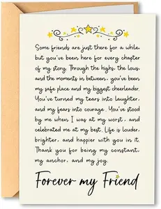 Best Friend Card, Thank You For Being In My Life, Friends For Life, Card For Special Friend, Bestie Cards