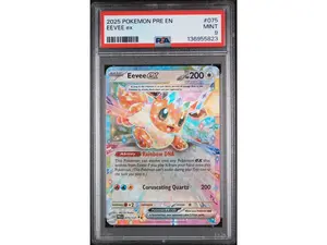 2025 Pokemon Scarlet and Violet Prismatic Evolutions Eevee Ex #75 PSA 9