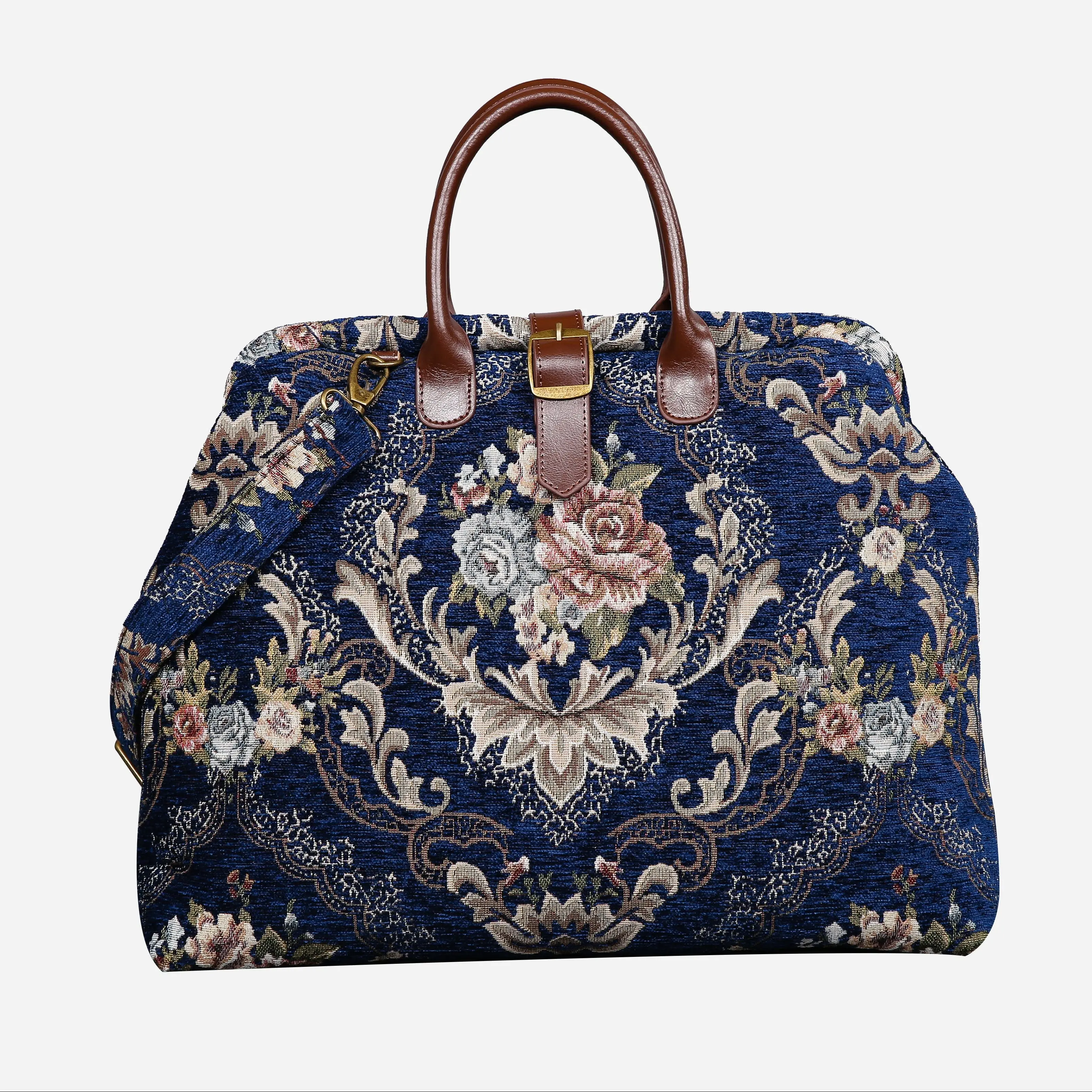 Floral Blue Mary Poppins Weekender