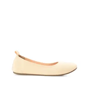 JERSIE BALLET FLATS IN KNIT FABRIC - Cream