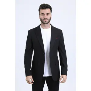 Platini Mens Modern Fit Blazer inner Red- Black