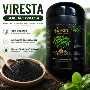Viresta Soil Revitalizer, Concentrated Humic Acid Soil Conditioner for Lawn, Garden, Fruit Trees, Vegetables & Potted Plants, Makes up to 266 Gallons, 13.8 oz