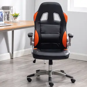 BTEXPERT Black Orange Home Office Swivel Adjustable Executive Gaming Chair