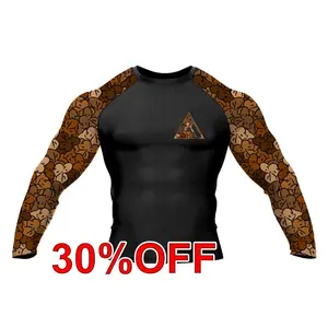 Brown RNC-Camo Jiu Jitsu Long Sleeve Rashguard