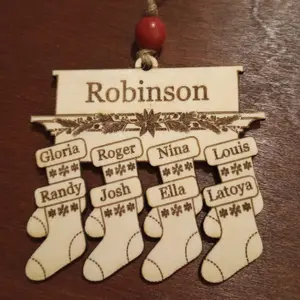 Personalized Christmas stockings ornaments 2-15 names Decoration