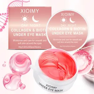 60pcs Collagen & Biotin Eye Treatment Masks, Intense Moisturizing, Moisture, Brightening, Firming and Hydrating, Suitable for All Skin Types, Brightening Eye Gel