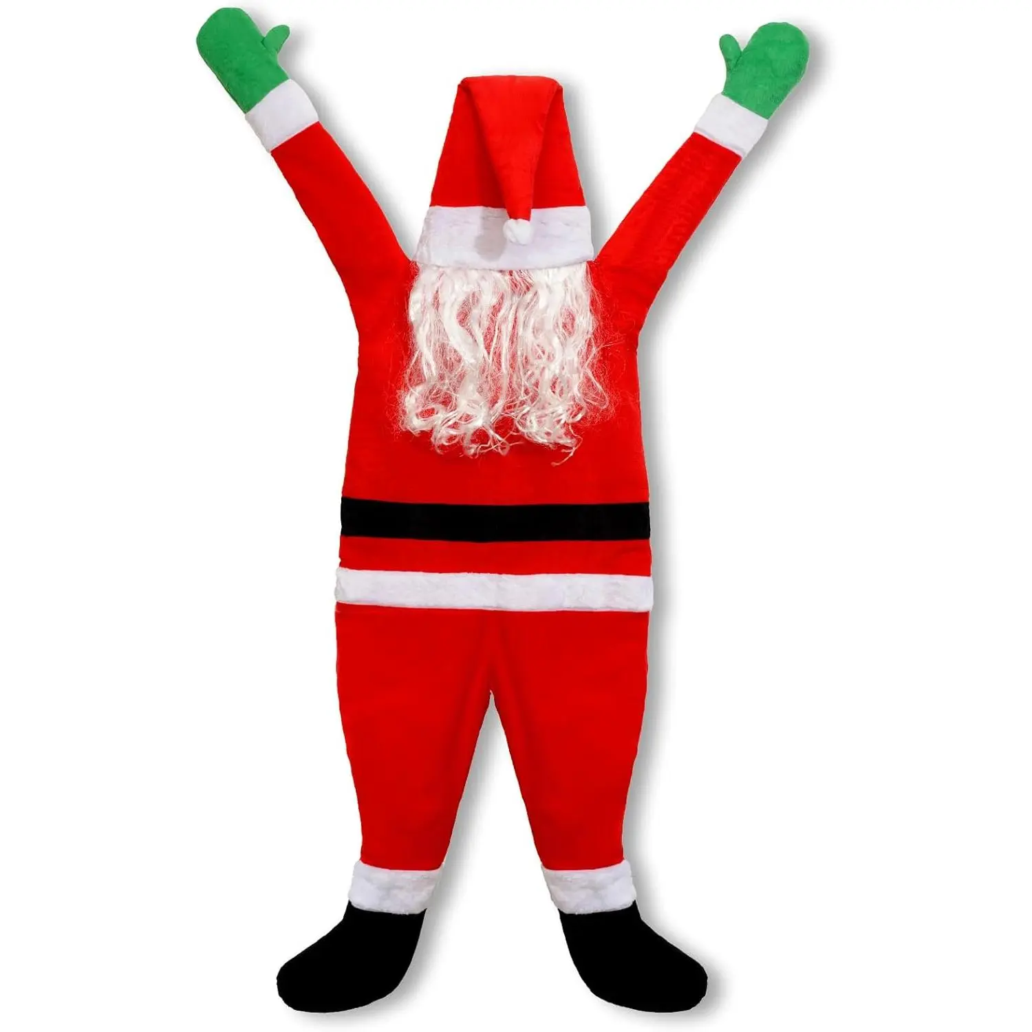 4.92 FT Christmas Hanging Santa Claus,Christmas Outdoor Decoration for Gutter or Roof/Chimney/Tree/Porch