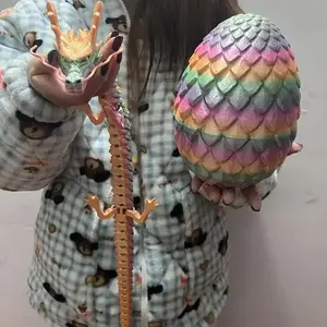 3D Printed Dragon & Egg Set, Creative Dragon Egg, Home Decor Ornament, Birthday Gift, Home Decor Supplies for Living Room Bedroom,Boys & Men gifts