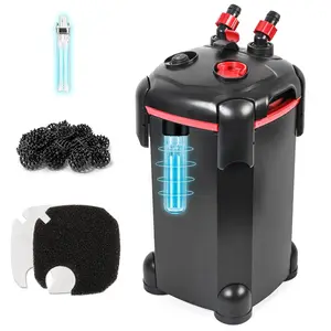 265gph Canister Filter  3-stage External Aquarium Ultra-quiet Water Cleaning Machine With Media For Fish Tanks And Aquariums Up To 75 Gallons (265gph)