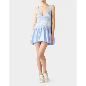 Betsey Johnson SWEET SATIN SWING DRESS LIGHT BLUE