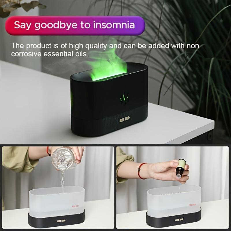 Portable Cool Mist Air Humidifier Usb Led Change Color Room H2o Air Fire Flame Humidifier Air Purifier For Bedroom, Travel,usb light