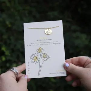 14k Gold Dipped Nickel-Free Birth Month Flower Necklaces