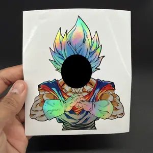 Anime Fusion Warrior Power Pose Holographic Sticker Waterproof UV Resistant