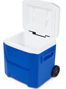 16 QT Laguna Hard Side Ice Chest Cooler with Wheels, Blue