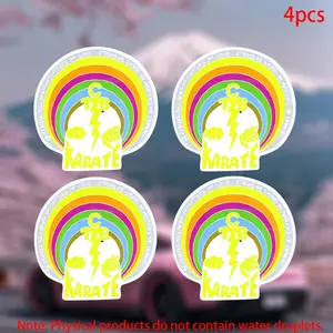 4pcs-Elvis  TCB Private Sticker-Car stickers for doors, windows, laptops, luggage, furniture and bumpers-durable adhesive vinyl material