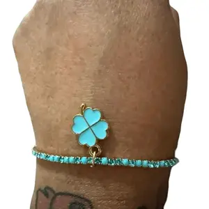 Gold Initial Bracelet for Women, Dainty Cubic Zirconia Flower Bracelet Gold Disc Letter Bracelets Personalized Gifts for Women Jewelry