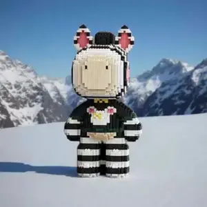 2026 New Zebra Doll 3D Puzzle Building Blocks Decoration, Bookshelf Home Office Cabinet Decor, Party Living Room TV Stand Display