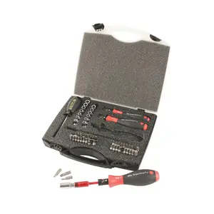 Wiha Tools 28589 1 to 50 In/Ibs. Torque Control Bits, 59 Pc. Set