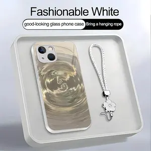 Y2K Liquid Swirl Case Holographic Illusion Cover with Lanyard for iPhone 14 Plus--975